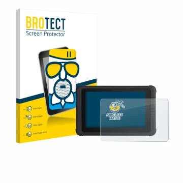 Face avant d’un emballage produit avec le logo de la marque BROTECT. À côté, l’appareil Webfleet PRO 8475 est représenté avec 