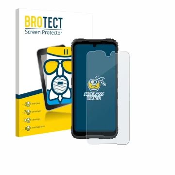 Face avant d’un emballage produit avec le logo de la marque BROTECT. À côté, l’appareil Hammer Blade 5G est représenté avec la