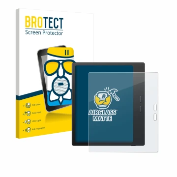 Face avant d’un emballage produit avec le logo de la marque BROTECT. À côté, l’appareil Boox Go Color 7 Gen II est représenté 