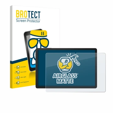 Face avant d’un emballage produit avec le logo de la marque BROTECT. À côté, l’appareil Doogee Tab G6 Plus est représenté avec