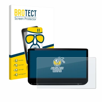 Face avant d’un emballage produit avec le logo de la marque BROTECT. À côté, l’appareil Skoda Octavia Combi Selection 13