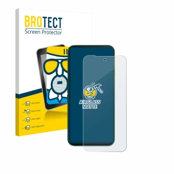 Face avant d’un emballage produit avec le logo de la marque BROTECT. À côté, l’appareil Fairphone 6 est représenté avec la pro