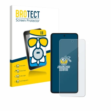 Face avant d’un emballage produit avec le logo de la marque BROTECT. À côté, l’appareil realme P3 5G est représenté avec la pr