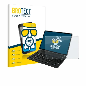 Face avant d’un emballage produit avec le logo de la marque BROTECT. À côté, l’appareil Tabwee T90 est représenté avec la prot