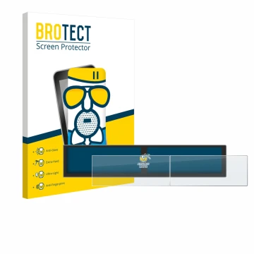 Face avant d’un emballage produit avec le logo de la marque BROTECT. À côté, l’appareil Hyundai Tucson Hybrid 2025 est représe