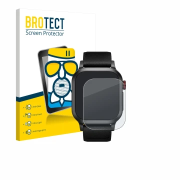 Face avant d’un emballage produit avec le logo de la marque BROTECT. À côté, l’appareil Haylou Iron Neo 1.95