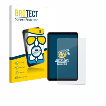 Face avant d’un emballage produit avec le logo de la marque BROTECT. À côté, l’appareil Blackview Zeno 1 8