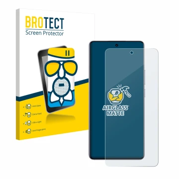 Face avant d’un emballage produit avec le logo de la marque BROTECT. À côté, l’appareil realme 15 Pro est représenté avec la p