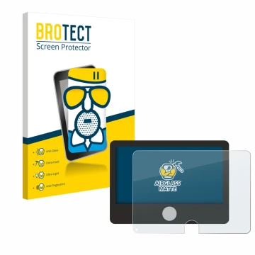 Face avant d’un emballage produit avec le logo de la marque BROTECT. À côté, l’appareil Dynavin D9-DCX Plus Flex - C est repré