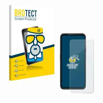 Face avant d’un emballage produit avec le logo de la marque BROTECT. À côté, l’appareil Ulefone Armor 23 Ultra est représenté 