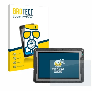 Face avant d’un emballage produit avec le logo de la marque BROTECT. À côté, l’appareil Getac ZX10 G2 est représenté avec la p