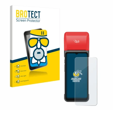 Face avant d’un emballage produit avec le logo de la marque BROTECT. À côté, l’appareil iMin Swift 2 Pro est représenté avec l