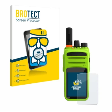 Face avant d’un emballage produit avec le logo de la marque BROTECT. À côté, l’appareil Talkpod N58 Plus est représenté avec l
