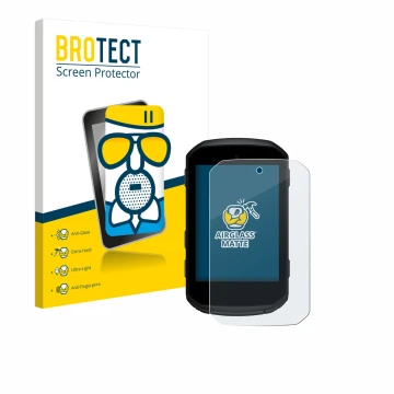 Face avant d’un emballage produit avec le logo de la marque BROTECT. À côté, l’appareil Garmin Edge 550 est représenté avec la