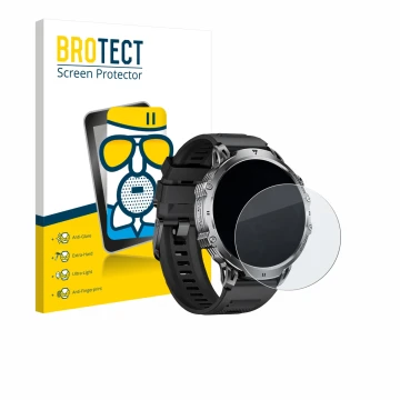 Face avant d’un emballage produit avec le logo de la marque BROTECT. À côté, l’appareil LIGE EF13 1.85