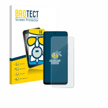 Face avant d’un emballage produit avec le logo de la marque BROTECT. À côté, l’appareil Honor 400 Smart 4G est représenté avec