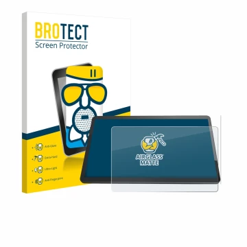 Face avant d’un emballage produit avec le logo de la marque BROTECT. À côté, l’appareil Elo TouchSystems 1504L 15