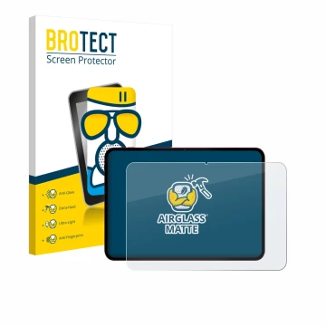 Face avant d’un emballage produit avec le logo de la marque BROTECT. À côté, l’appareil Teclast T65 Plus est représenté avec l