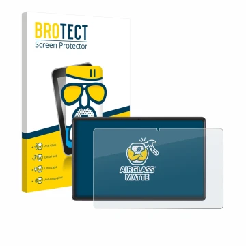Face avant d’un emballage produit avec le logo de la marque BROTECT. À côté, l’appareil ZIOVO Z118 10.1