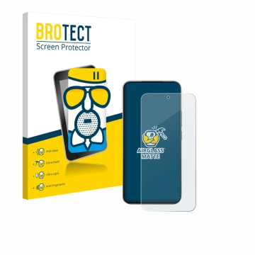 Face avant d’un emballage produit avec le logo de la marque BROTECT. À côté, l’appareil Xiaomi 15T Pro est représenté avec la 