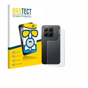 Face avant d’un emballage produit avec le logo de la marque BROTECT. À côté, l’appareil Xiaomi 15T Pro (Arrière) est représent