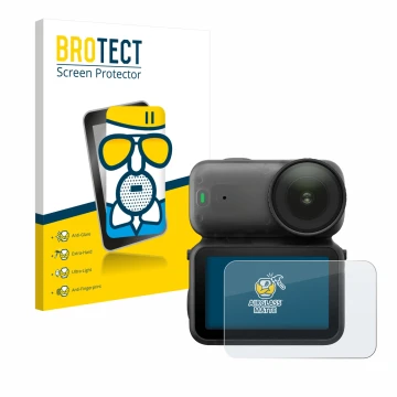 Face avant d’un emballage produit avec le logo de la marque BROTECT. À côté, l’appareil DJI Osmo Nano est représenté avec la p
