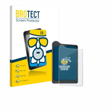 Face avant d’un emballage produit avec le logo de la marque BROTECT. À côté, l’appareil Xiaomi Qin K25 est représenté avec la 