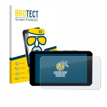 Face avant d’un emballage produit avec le logo de la marque BROTECT. À côté, l’appareil Chigee AIO-6 LTE 4G est représenté ave