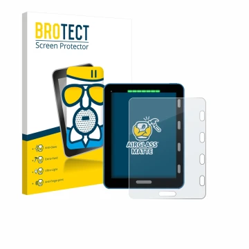 Face avant d’un emballage produit avec le logo de la marque BROTECT. À côté, l’appareil Vakaros Atlas 2 / Edge est représenté 
