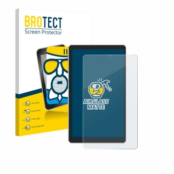 Face avant d’un emballage produit avec le logo de la marque BROTECT. À côté, l’appareil Ulefone Tab A9 Pro est représenté avec