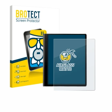 Face avant d’un emballage produit avec le logo de la marque BROTECT. À côté, l’appareil eazeye Paper 2.0 est représenté avec l