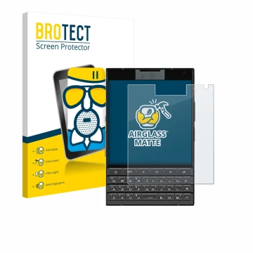 Face avant d’un emballage produit avec le logo de la marque BROTECT. À côté, l’appareil Unihertz Titan 2 est représenté avec l