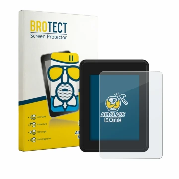 Face avant d’un emballage produit avec le logo de la marque BROTECT. À côté, l’appareil Neodrives simplyDisplay est représenté