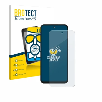 Face avant d’un emballage produit avec le logo de la marque BROTECT. À côté, l’appareil Oukitel C69 est représenté avec la pro