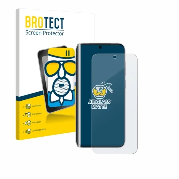 Face avant d’un emballage produit avec le logo de la marque BROTECT. À côté, l’appareil Vivo X300 Pro est représenté avec la p