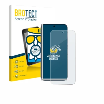 Face avant d’un emballage produit avec le logo de la marque BROTECT. À côté, l’appareil realme GT 8 Pro est représenté avec la