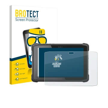 Face avant d’un emballage produit avec le logo de la marque BROTECT. À côté, l’appareil Hematec SolidTab G99 10