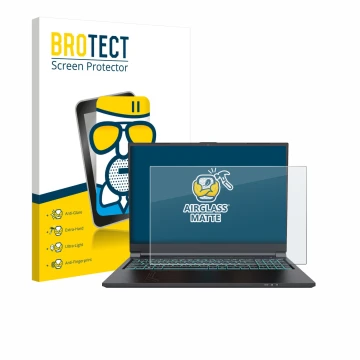 Face avant d’un emballage produit avec le logo de la marque BROTECT. À côté, l’appareil Gigabyte G6 2023 est représenté avec l