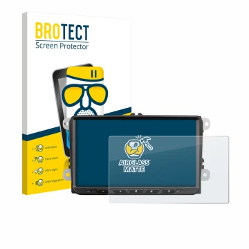 Face avant d’un emballage produit avec le logo de la marque BROTECT. À côté, l’appareil Zenec Z-E2065 est représenté avec la p