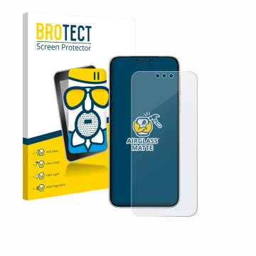 Face avant d’un emballage produit avec le logo de la marque BROTECT. À côté, l’appareil Huawei Mate 80 Pro est représenté avec