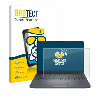 Face avant d’un emballage produit avec le logo de la marque BROTECT. À côté, l’appareil Dell Pro Max 16 Plus est représenté av