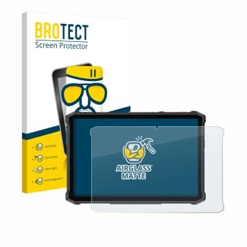 Face avant d’un emballage produit avec le logo de la marque BROTECT. À côté, l’appareil Ulefone Armor Pad 5 Pro est représenté