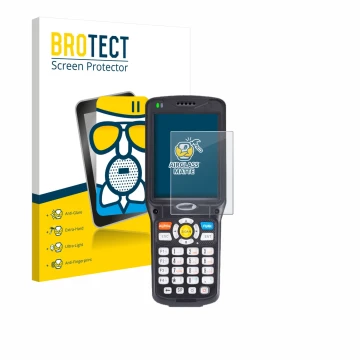 Face avant d’un emballage produit avec le logo de la marque BROTECT. À côté, l’appareil Unitech HT510 est représenté avec la p