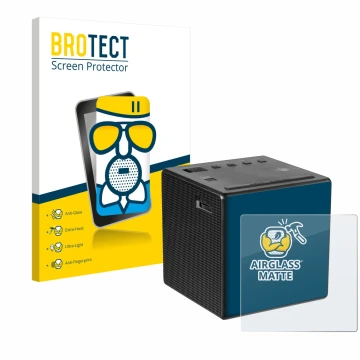 Face avant d’un emballage produit avec le logo de la marque BROTECT. À côté, l’appareil Sony ICF-C1 est représenté avec la pro