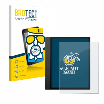 Face avant d’un emballage produit avec le logo de la marque BROTECT. À côté, l’appareil Boox Note Air 5 C est représenté avec 