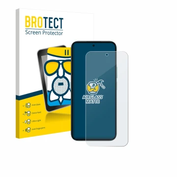 Face avant d’un emballage produit avec le logo de la marque BROTECT. À côté, l’appareil Honor Play 10C est représenté avec la 