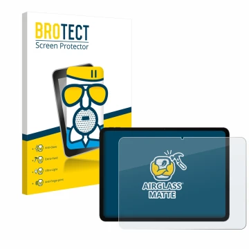 Face avant d’un emballage produit avec le logo de la marque BROTECT. À côté, l’appareil OnePlus Pad Go 2 est représenté avec l