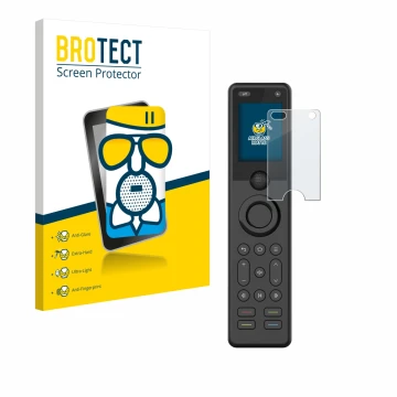 Face avant d’un emballage produit avec le logo de la marque BROTECT. À côté, l’appareil Sofabaton X1S est représenté avec la p