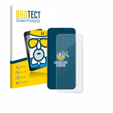 Face avant d’un emballage produit avec le logo de la marque BROTECT. À côté, l’appareil realme C85 est représenté avec la prot