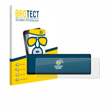 Face avant d’un emballage produit avec le logo de la marque BROTECT. À côté, l’appareil Corsair Xeneon Edge 14.5